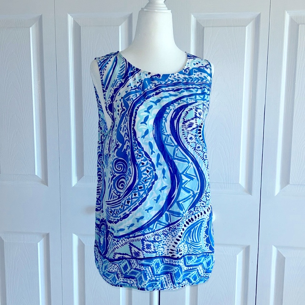 Lilly Pulitzer 100% Silk Sleeveless Top